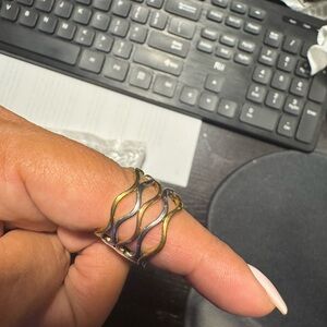 Women’s Stainless steel tricolor Ring